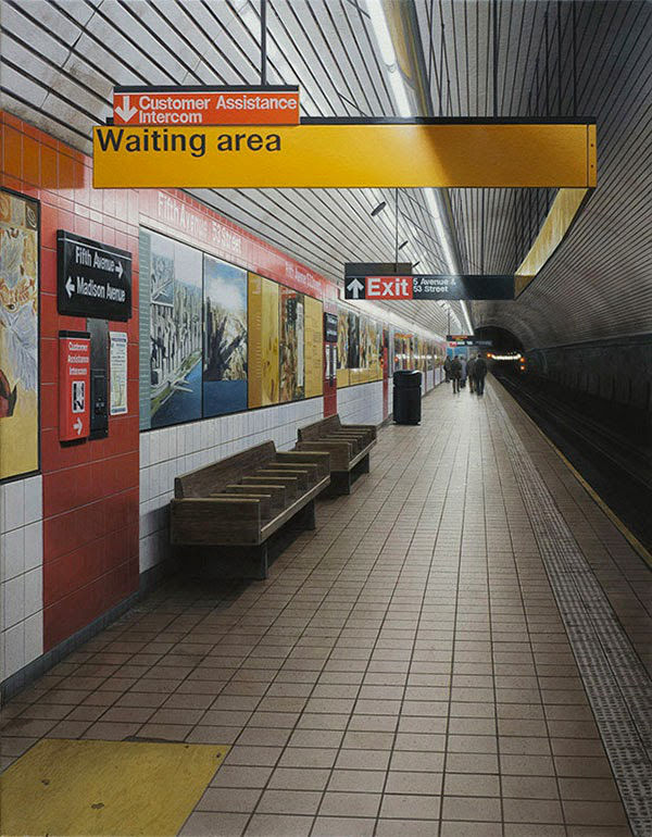 超现实画作：比相机拍摄更真实的纽约地铁--置顶表情